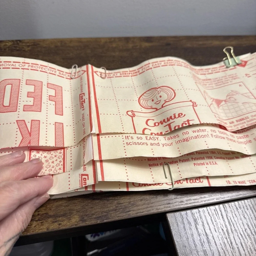 VTG 1960s Neon Contact Adhesive Paper Shelf Craft 15 Pieces 18